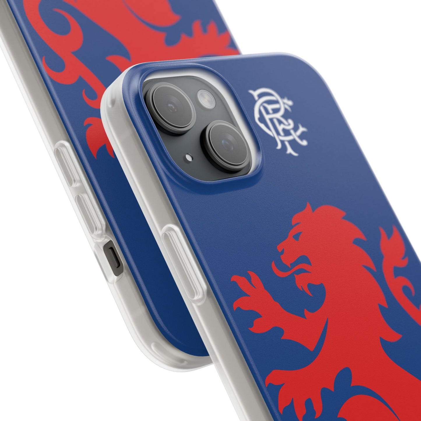 Rangers Lion & Monogram Blue iPhone Flexi Case - iPhone 16, 15, 14, Plus/Pro/Pro Max