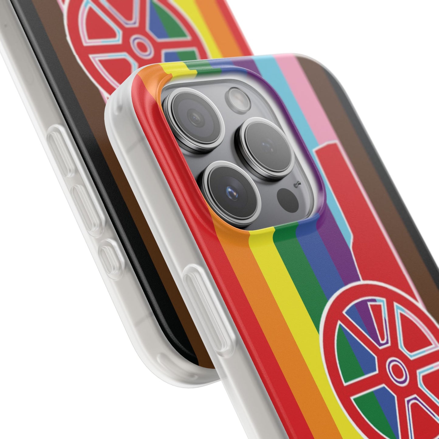 Arsenal Cannon Rainbow iPhone Flexi Case - iPhone 16, 15, 14, Plus/Pro/Pro Max