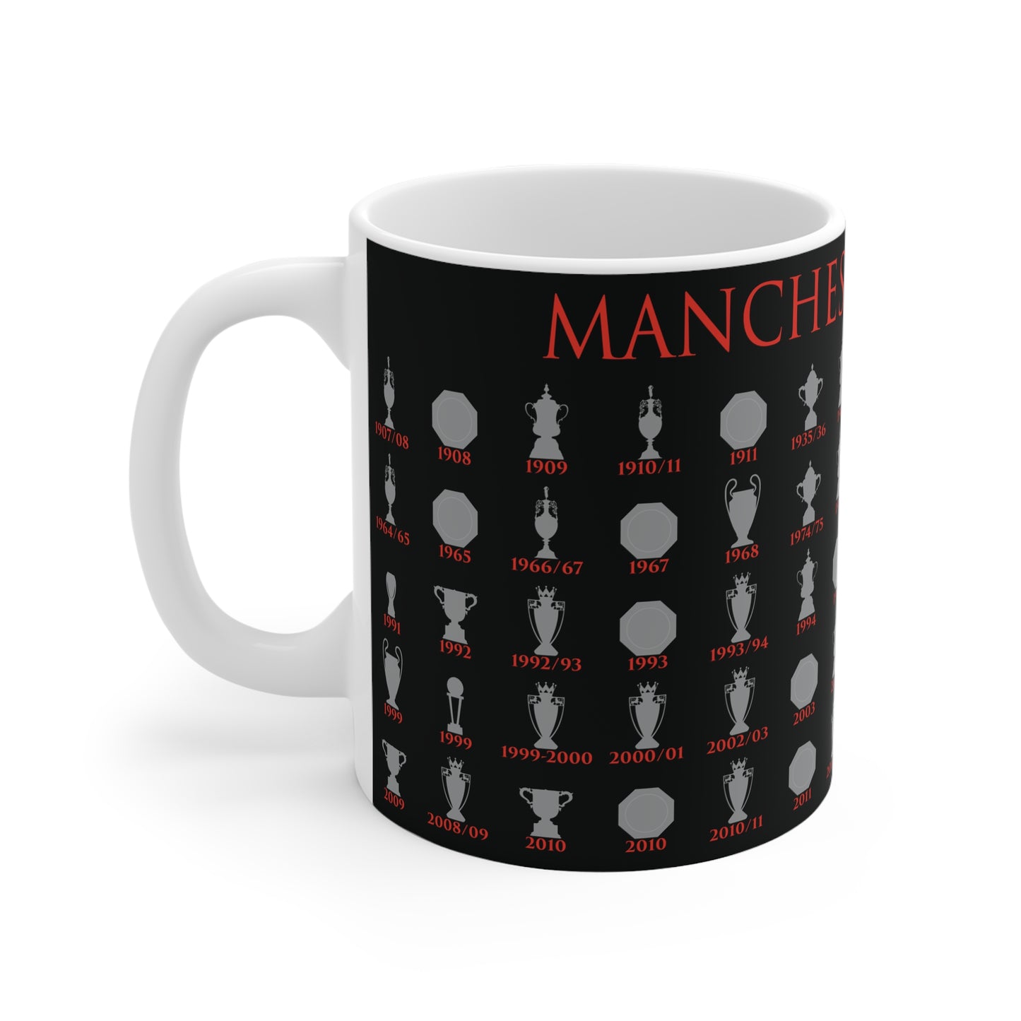 Manchester United Trophies Collection Mug - Black