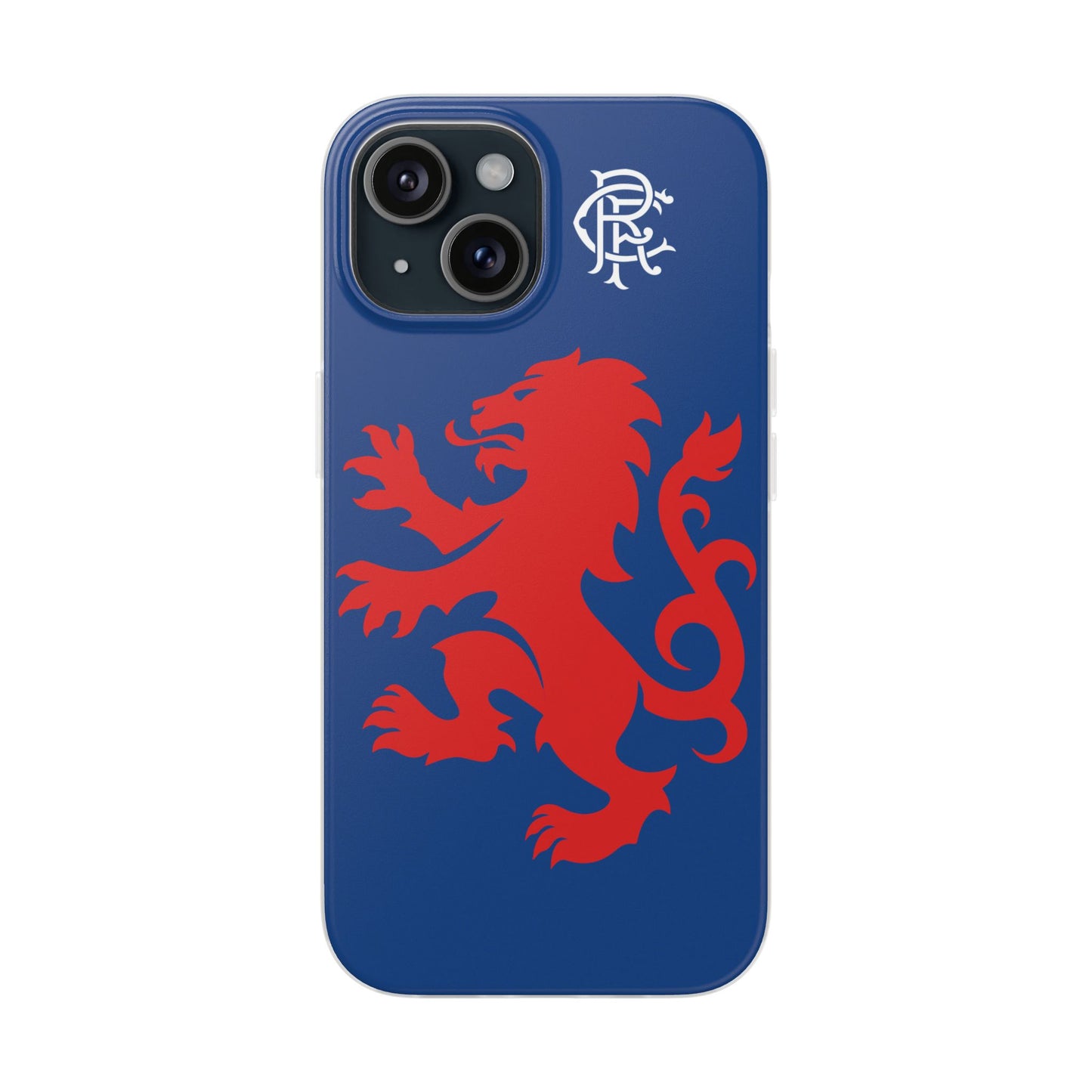 Rangers Lion & Monogram Blue iPhone Flexi Case - iPhone 16, 15, 14, Plus/Pro/Pro Max