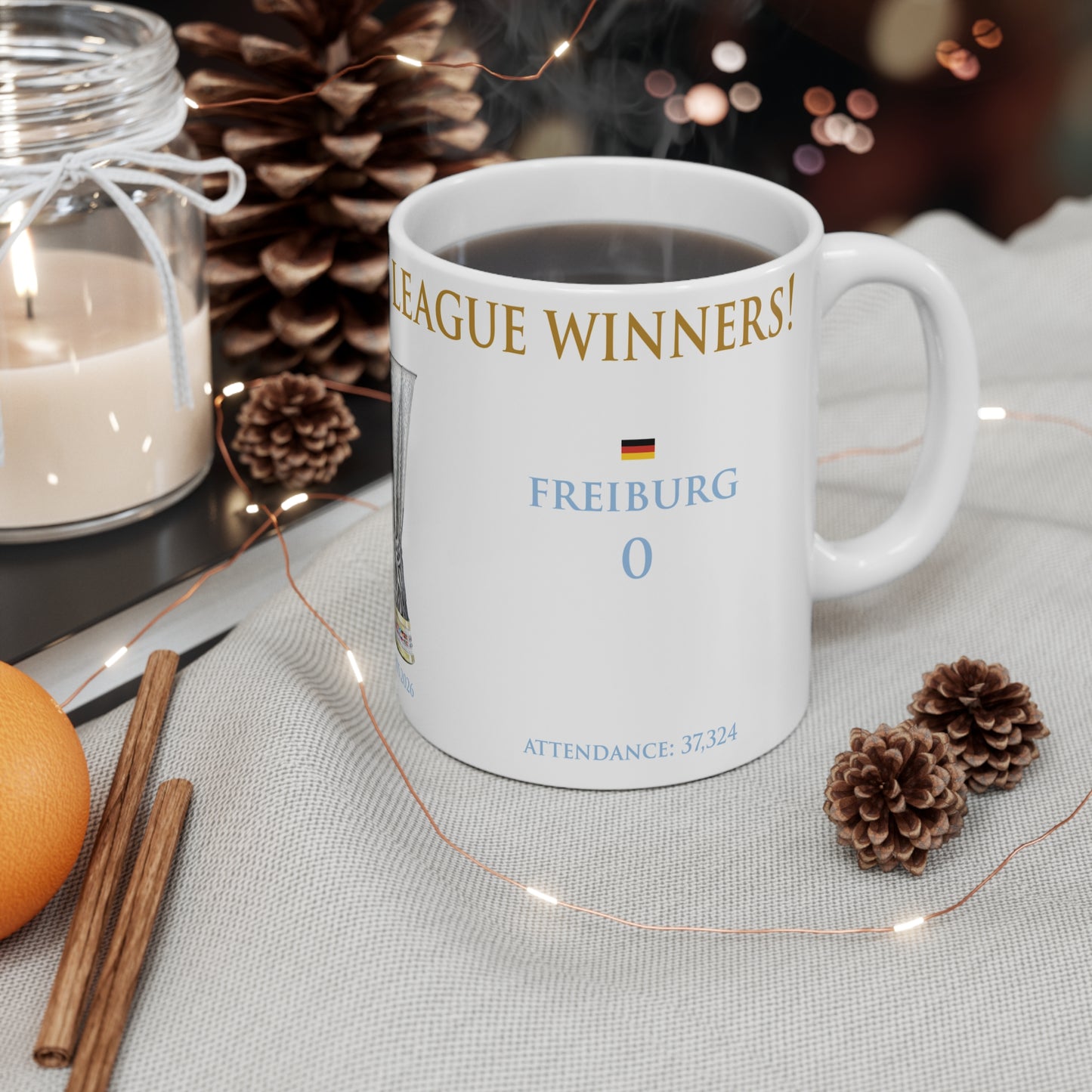 Aston Villa Europa League Winners Mug - White