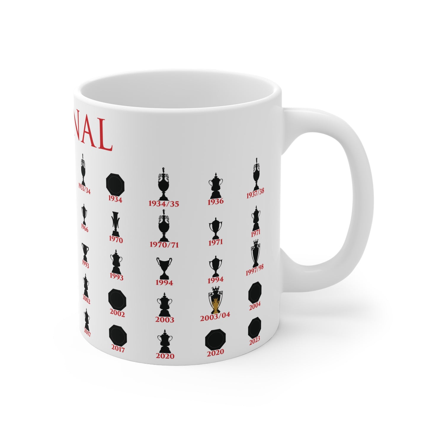 Arsenal Trophies Collection Mug - White