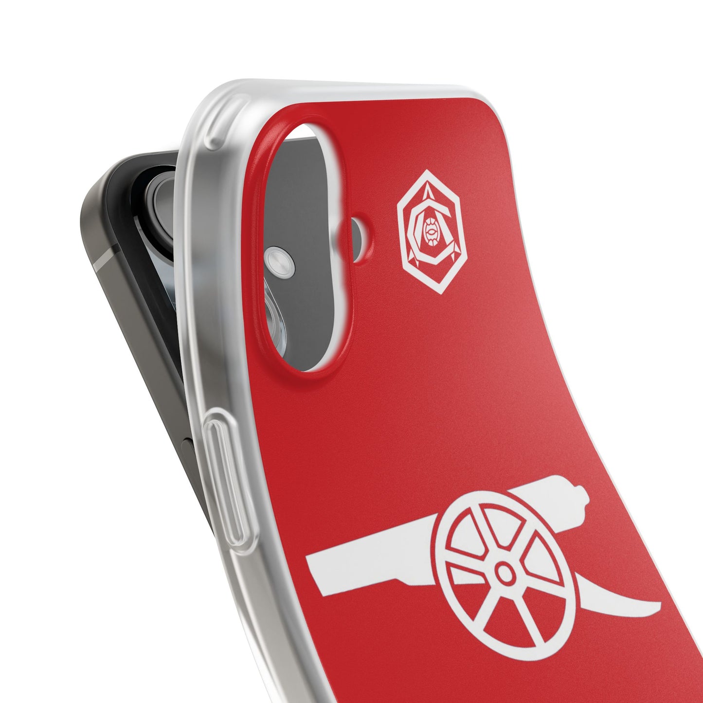 Arsenal Cannon & Monogram Red iPhone Flexi Case - iPhone 16, 15, 14, Plus/Pro/Pro Max