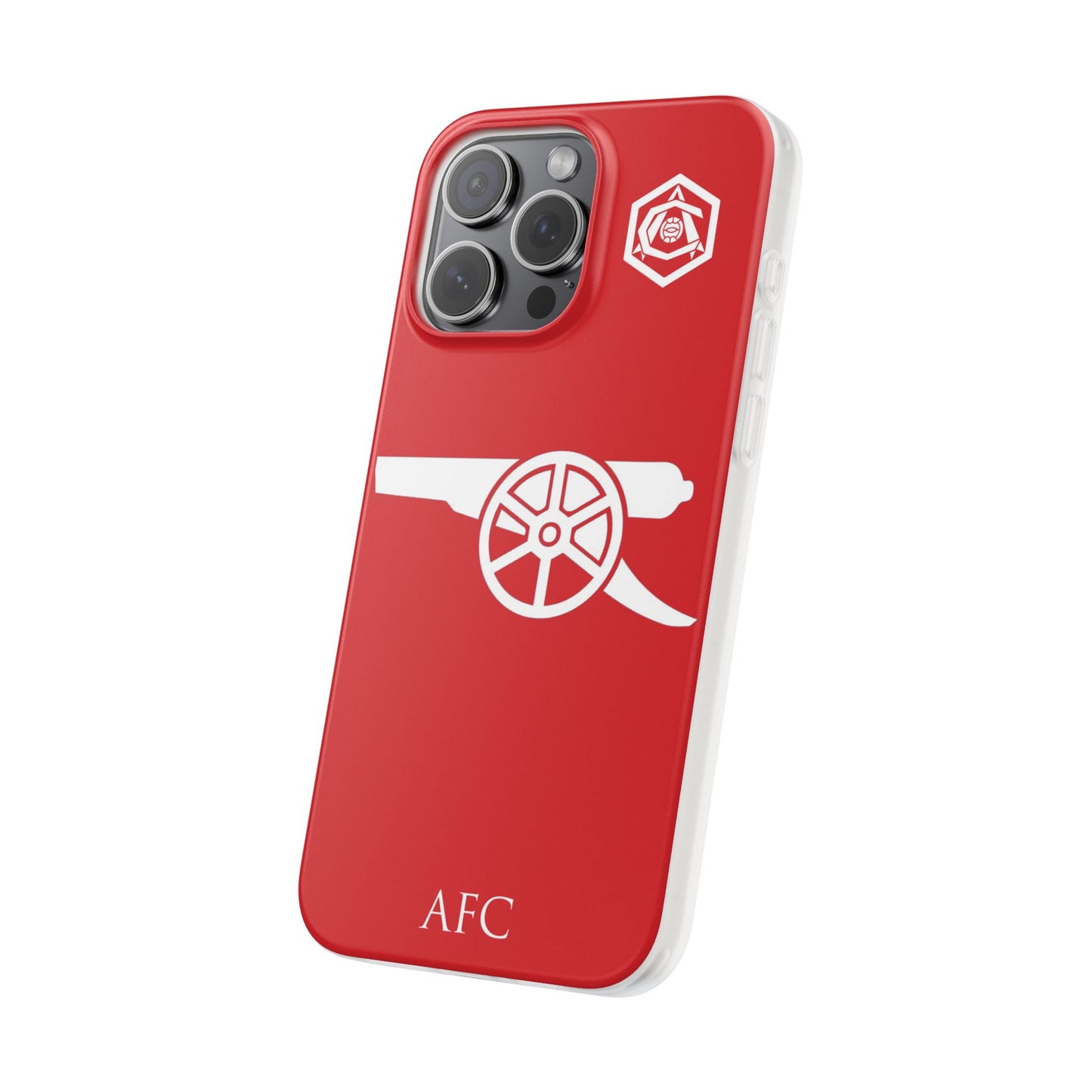 Arsenal Cannon & Monogram Red iPhone Flexi Case - iPhone 16, 15, 14, Plus/Pro/Pro Max