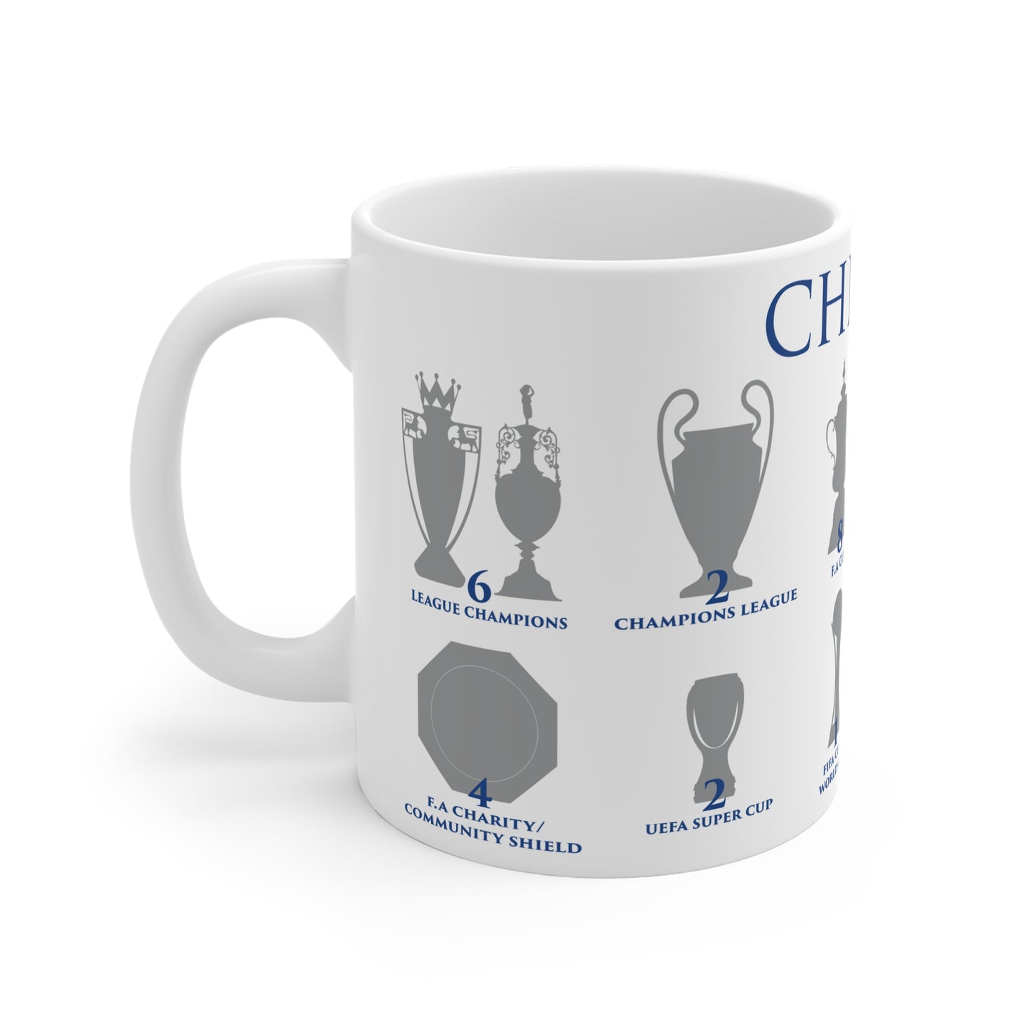 Chelsea Trophies Mug - White