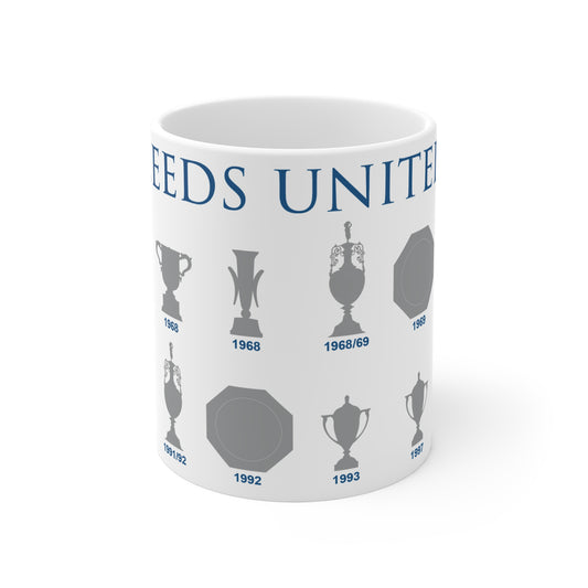 Leeds United Trophies Collection Mug - White