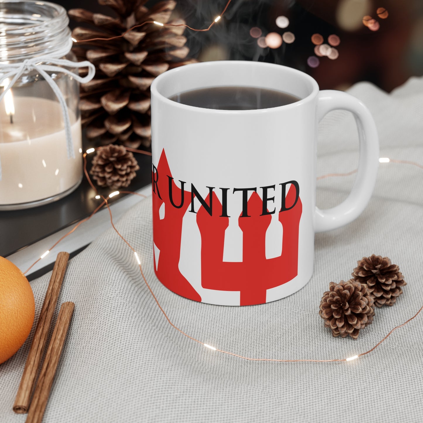 Manchester United Devil Mug - White