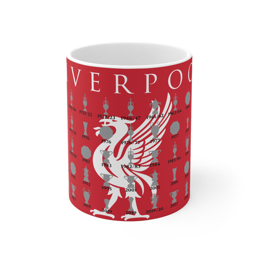 Liverpool Trophies Collection & Liver Bird Mug - Red