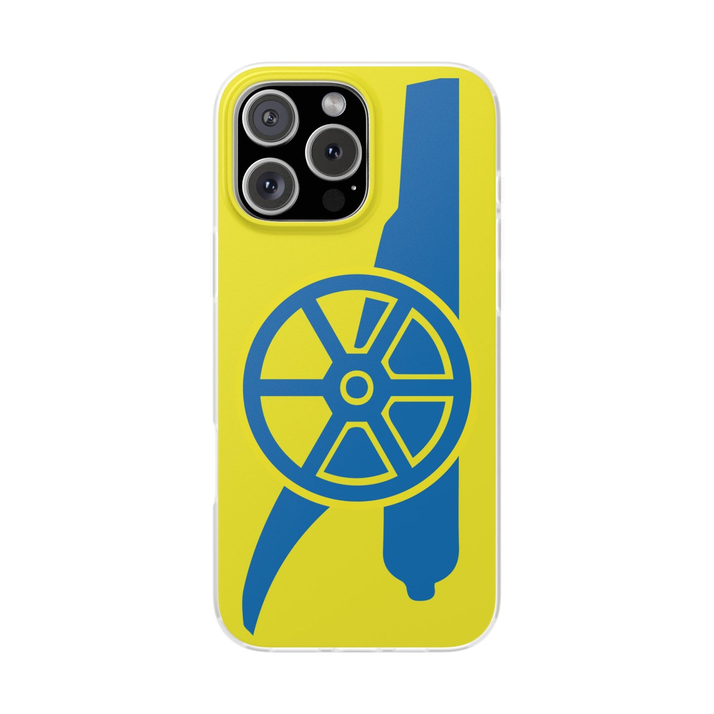 Arsenal Cannon Yellow iPhone Flexi Case - iPhone 16, 15, 14, Plus/Pro/Pro Max