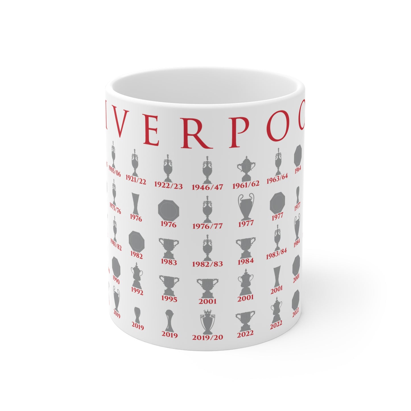 Liverpool Trophies Collection Mug - White
