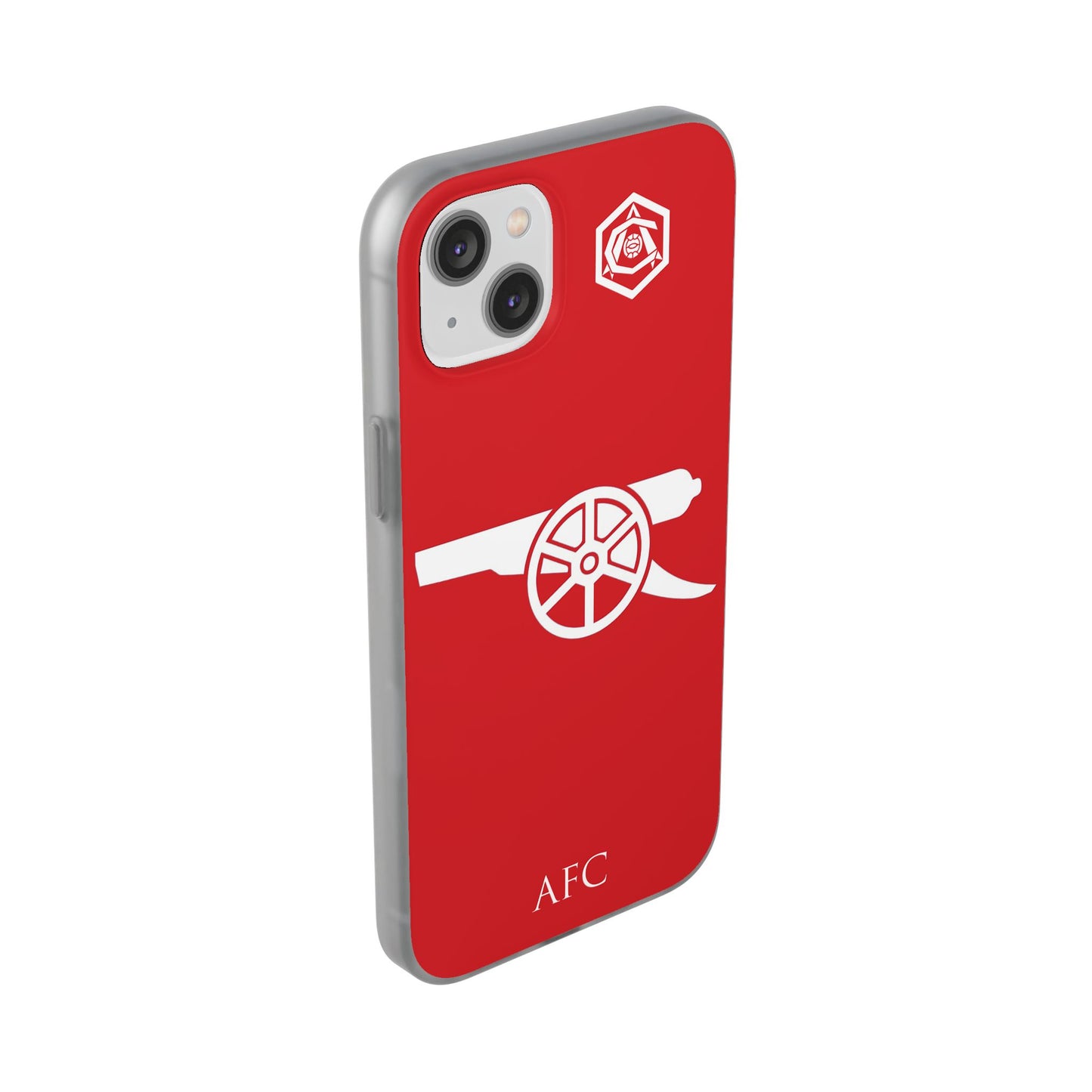 Arsenal Cannon & Monogram Red iPhone Flexi Case - iPhone 16, 15, 14, Plus/Pro/Pro Max