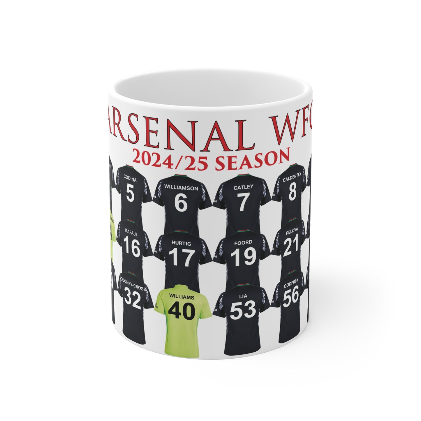 Arsenal Women 2024/25 Squad Away Kit Mug