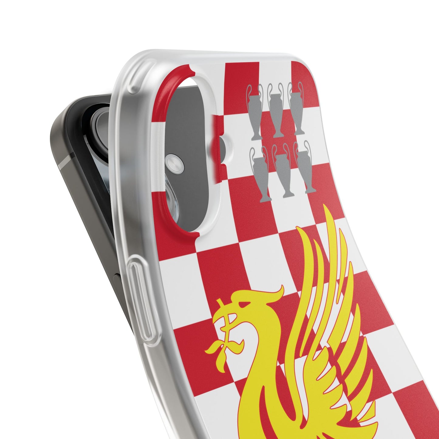 Liverpool Red & White Chequered iPhone Flexi Case - iPhone 16, 15, 14, Plus/Pro/Pro Max