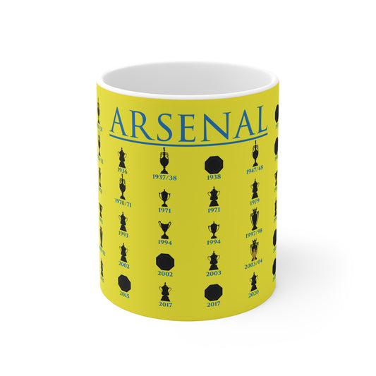 Arsenal Trophies Collection Mug UPDATED - Yellow