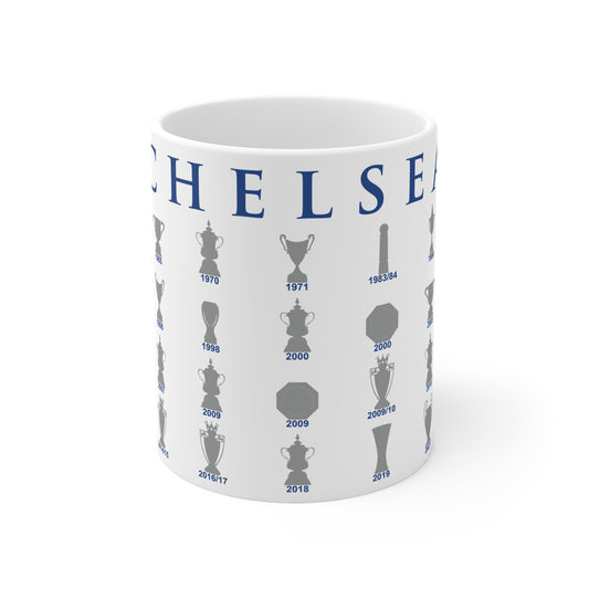 Chelsea Trophies Collection Mug - White