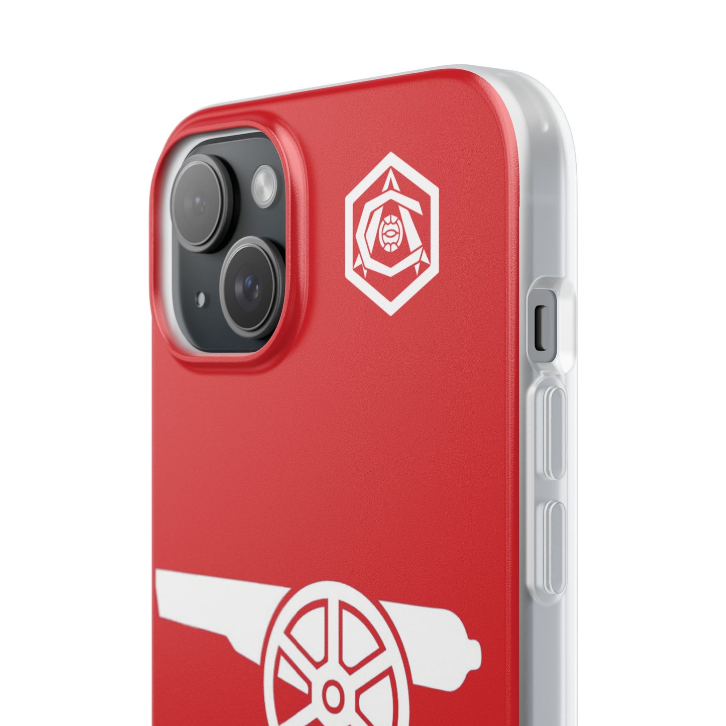 Arsenal Cannon & Monogram Red iPhone Flexi Case - iPhone 16, 15, 14, Plus/Pro/Pro Max