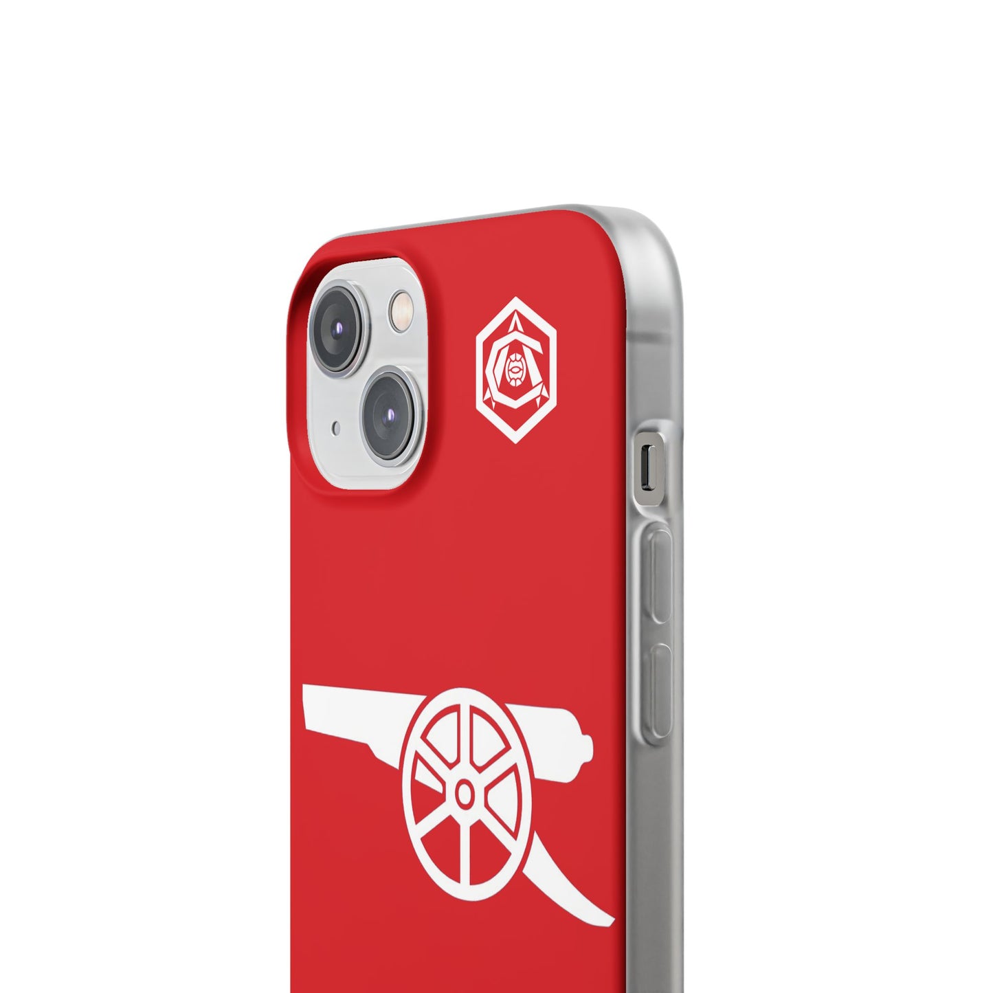 Arsenal Cannon & Monogram Red iPhone Flexi Case - iPhone 16, 15, 14, Plus/Pro/Pro Max