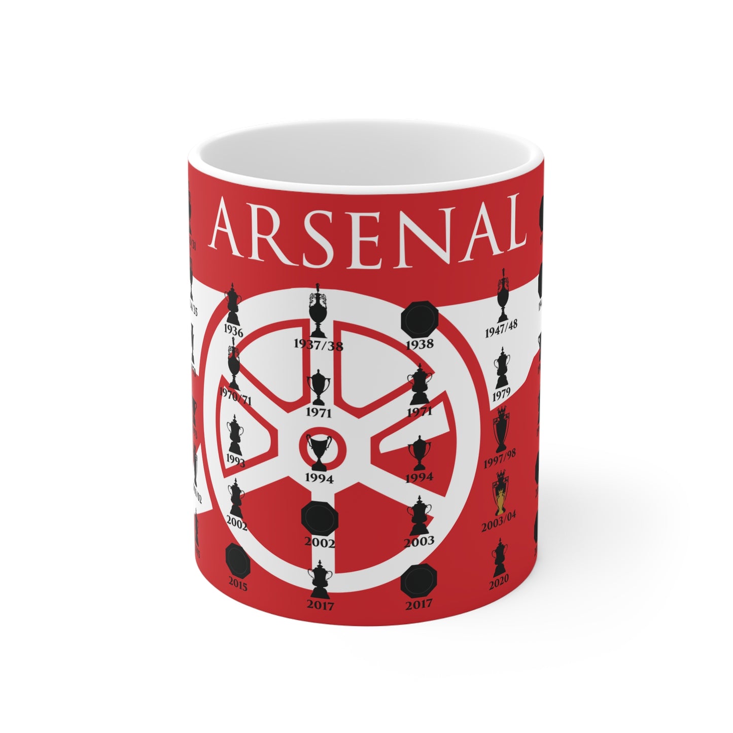 Arsenal Trophies Collection & Cannon Mug - Red