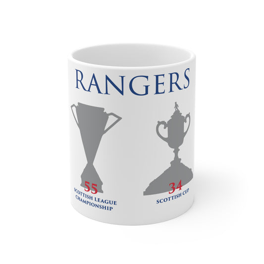 Rangers Trophies Mug - White