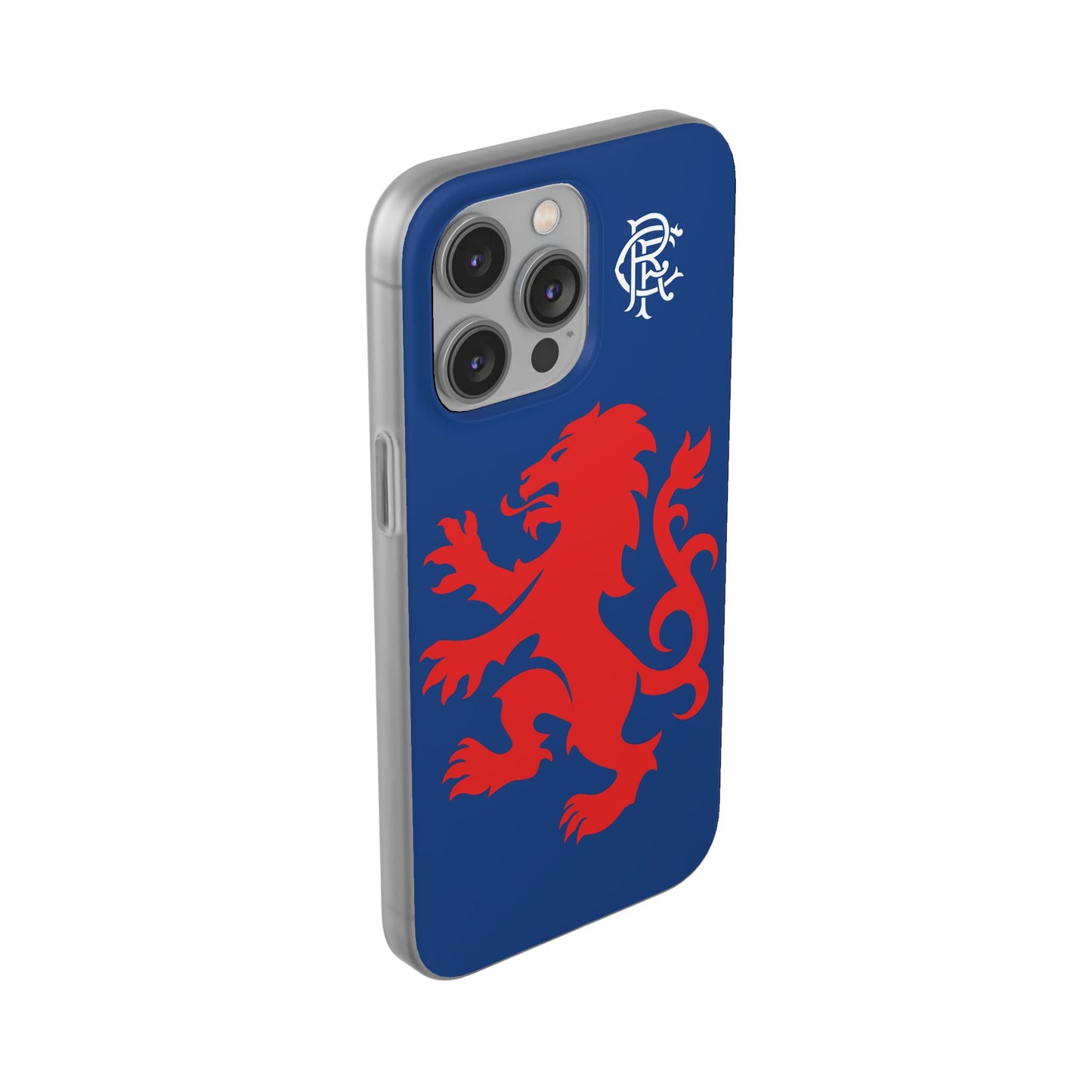 Rangers Lion & Monogram Blue iPhone Flexi Case - iPhone 16, 15, 14, Plus/Pro/Pro Max