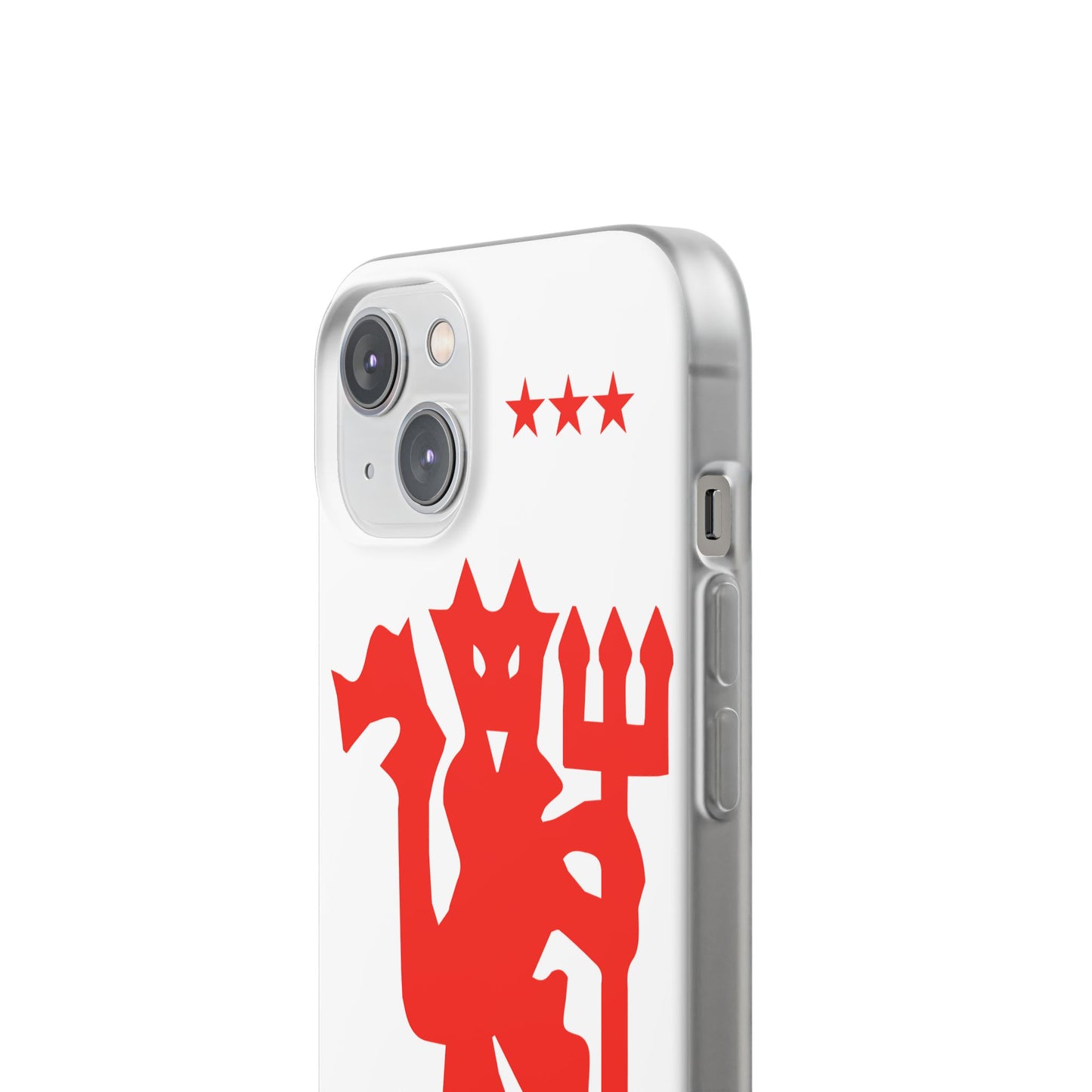 Manchester United iPhone Flexi Case - iPhone 16, 15, 14, Plus/Pro/Pro Max - White