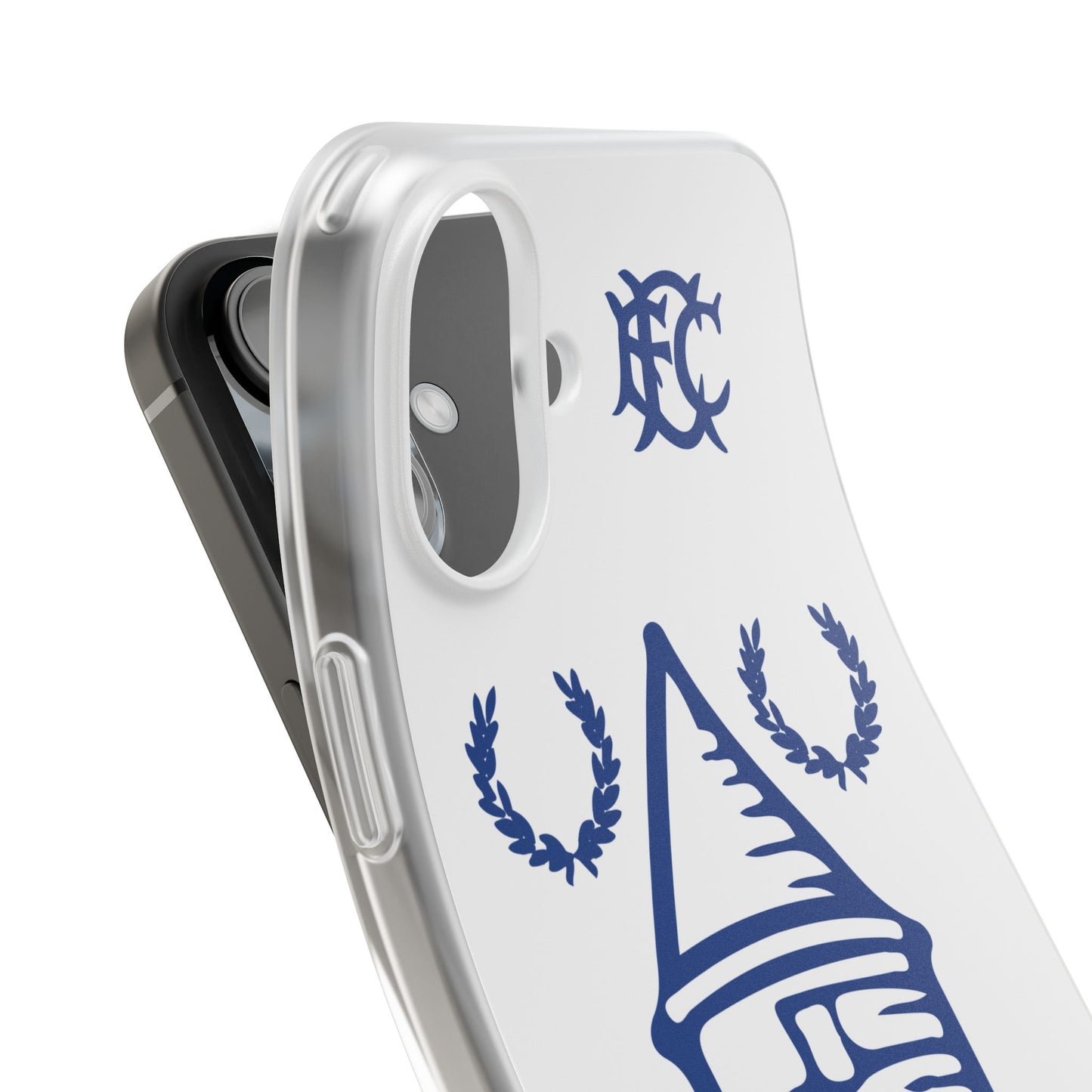 Everton Tower & Monogram White iPhone Flexi Case - iPhone 16, 15, 14 Plus/Pro/Pro Max