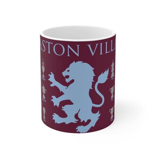 Aston Villa Trophies Collection & Lion Mug - Claret