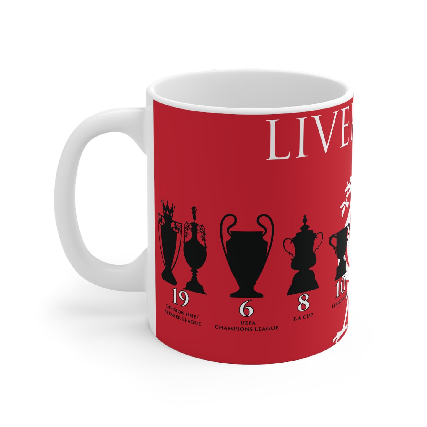 Liverpool Trophies & Liver Bird Mug - Red