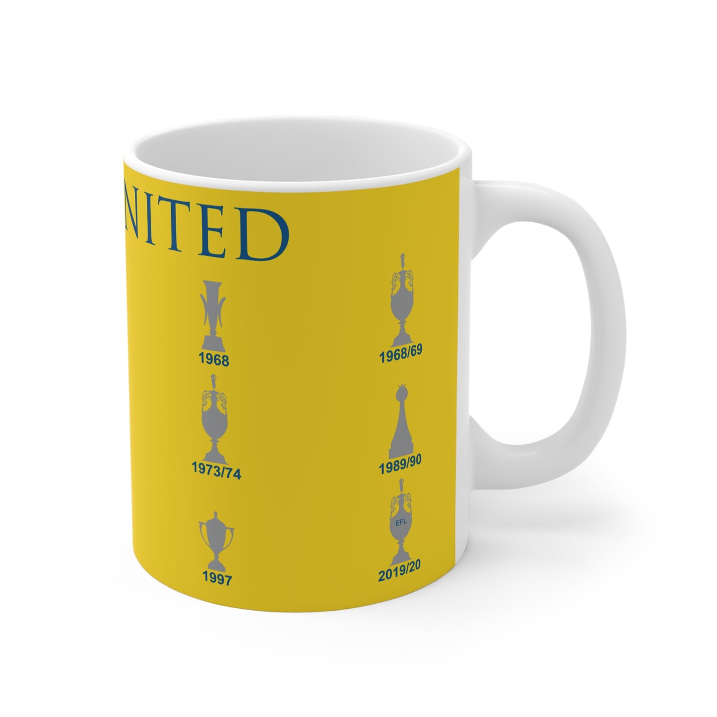 Leeds United Trophies Collection Mug - Yellow