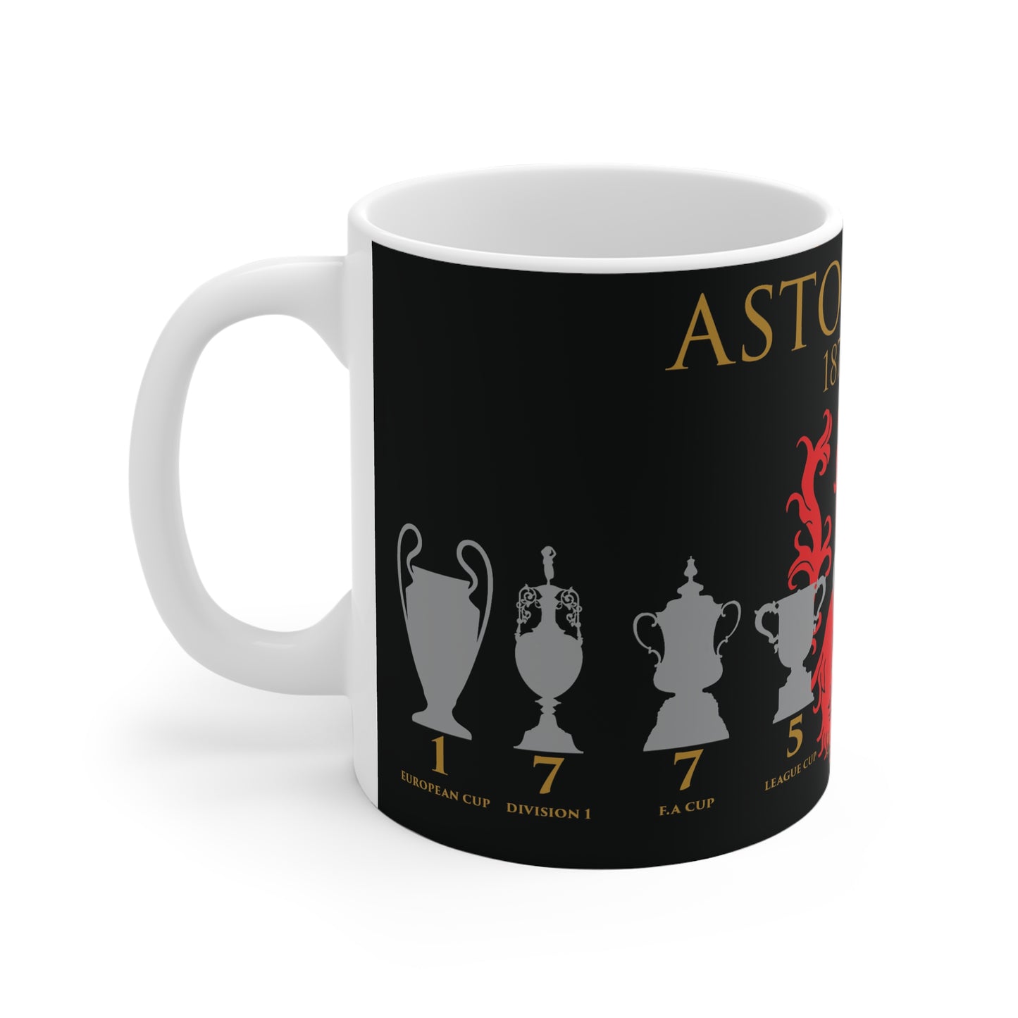Aston Villa 150th Anniversary Trophies & Lion Mug