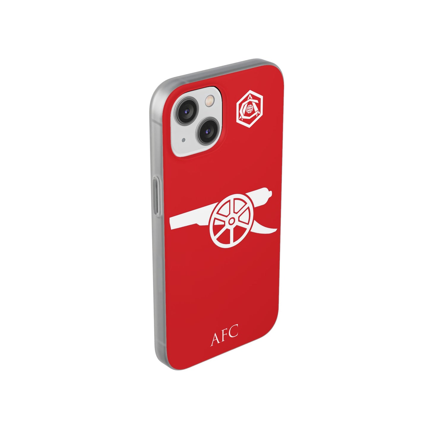 Arsenal Cannon & Monogram Red iPhone Flexi Case - iPhone 16, 15, 14, Plus/Pro/Pro Max