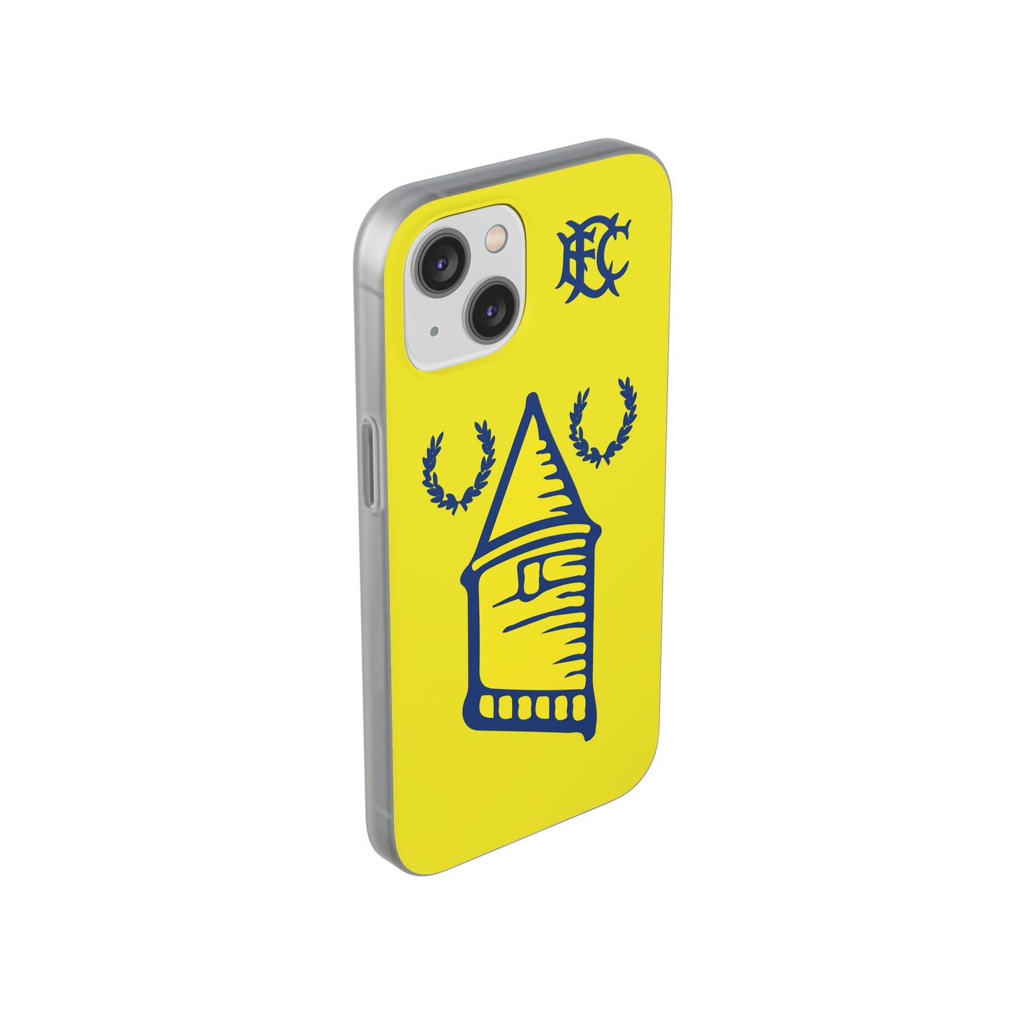 Everton Tower & Monogram Yellow iPhone Flexi Case - iPhone 16, 15, 14, Plus/Pro/Pro Max