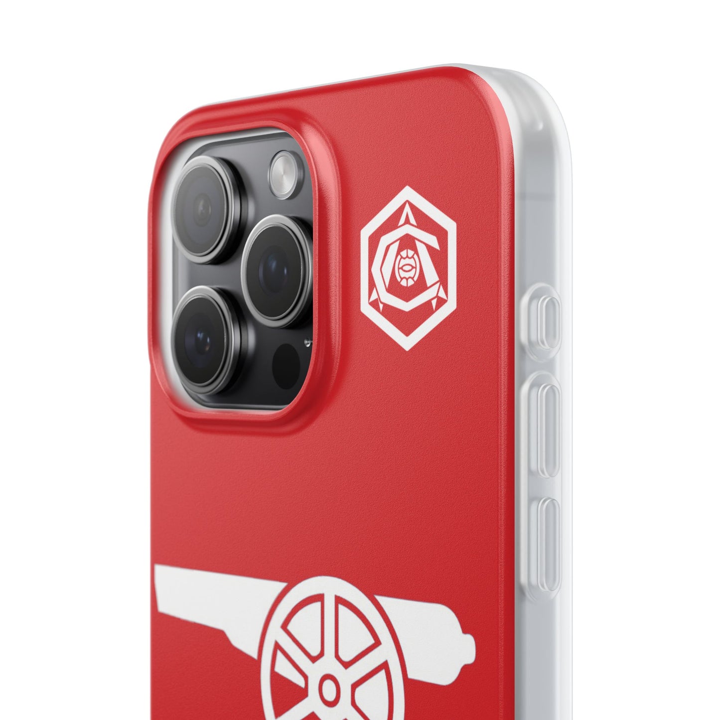 Arsenal Cannon & Monogram Red iPhone Flexi Case - iPhone 16, 15, 14, Plus/Pro/Pro Max