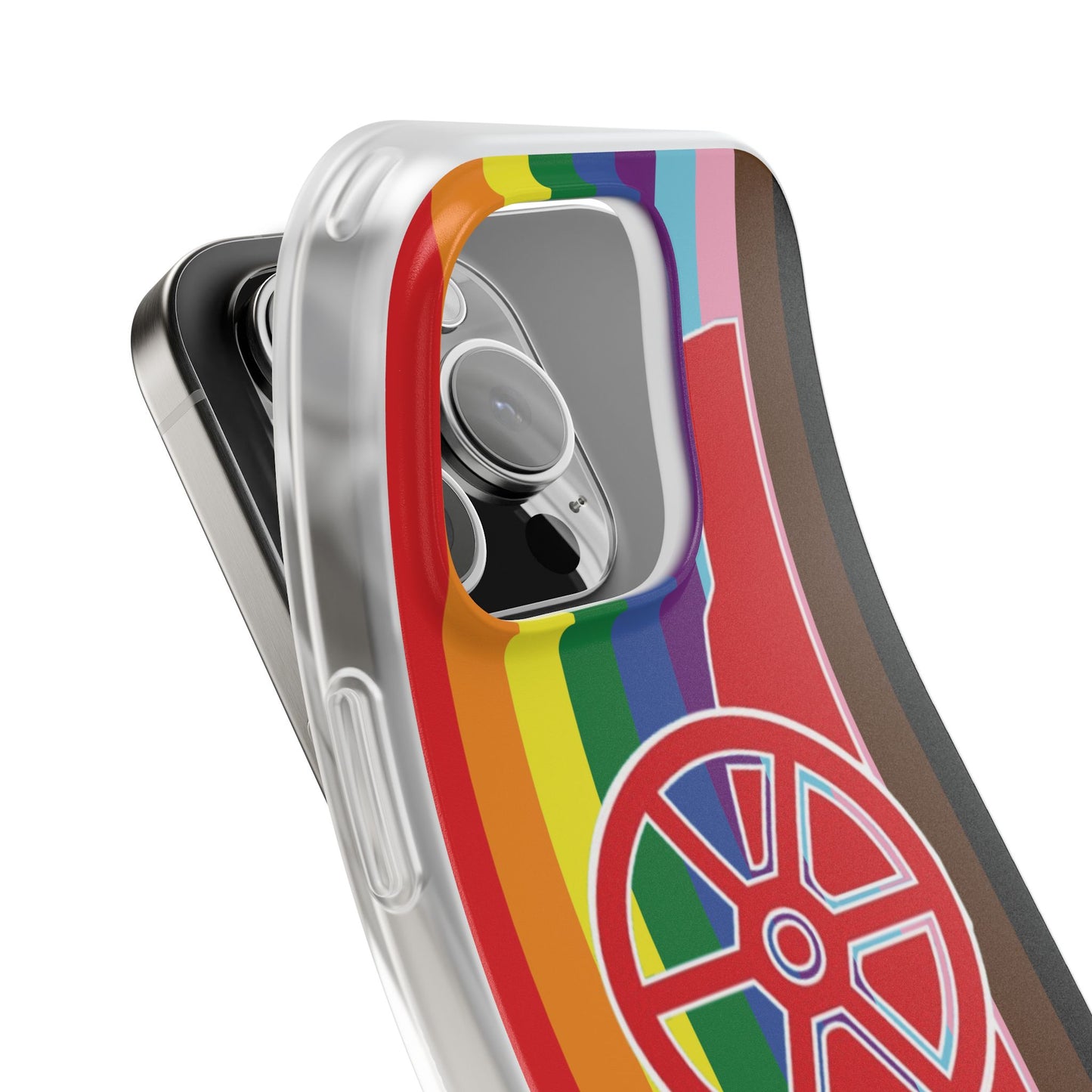 Arsenal Cannon Rainbow iPhone Flexi Case - iPhone 16, 15, 14, Plus/Pro/Pro Max