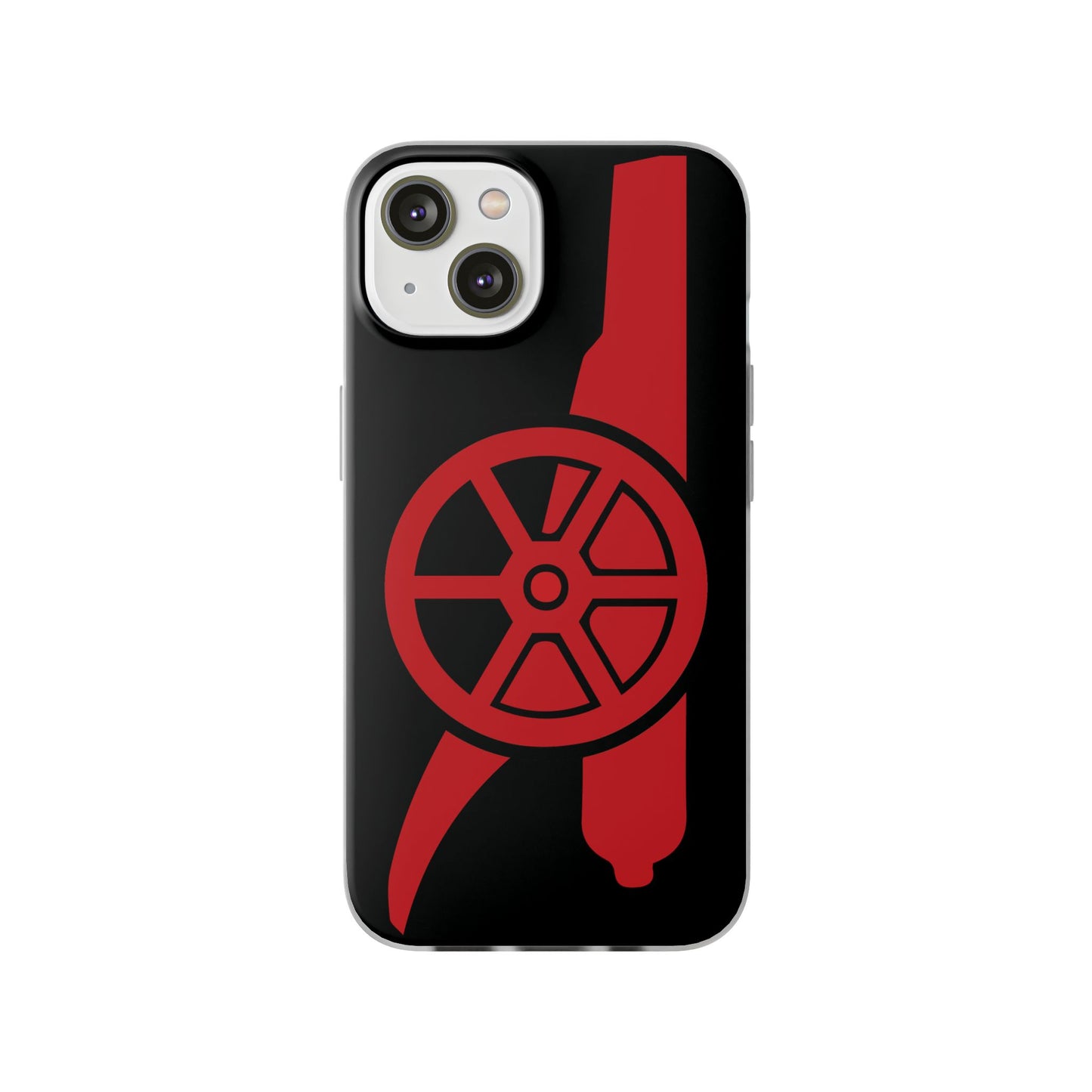 Arsenal Cannon Black iPhone Flexi Case - iPhone 16, 15, 14, Plus/Pro/Pro Max