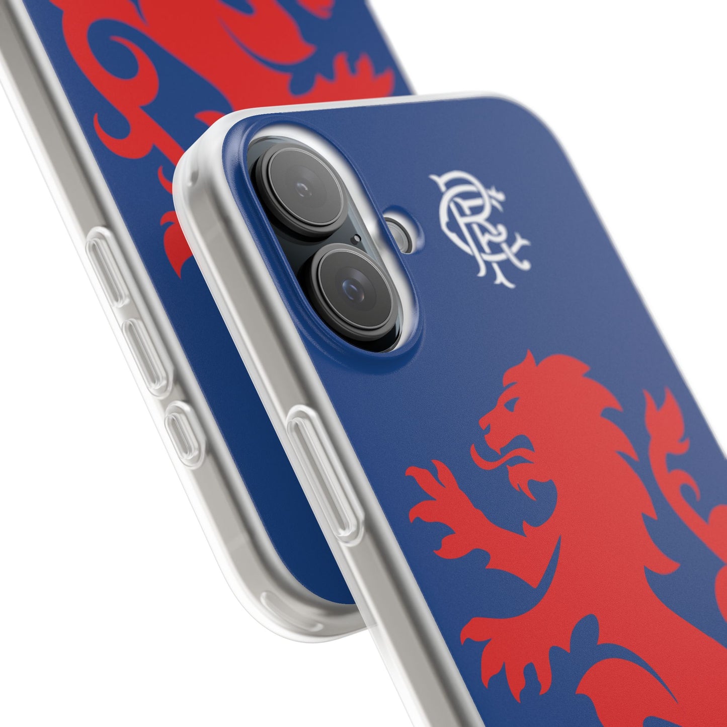 Rangers Lion & Monogram Blue iPhone Flexi Case - iPhone 16, 15, 14, Plus/Pro/Pro Max