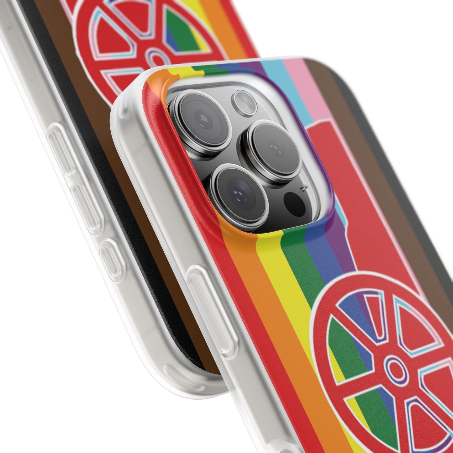 Arsenal Cannon Rainbow iPhone Flexi Case - iPhone 16, 15, 14, Plus/Pro/Pro Max