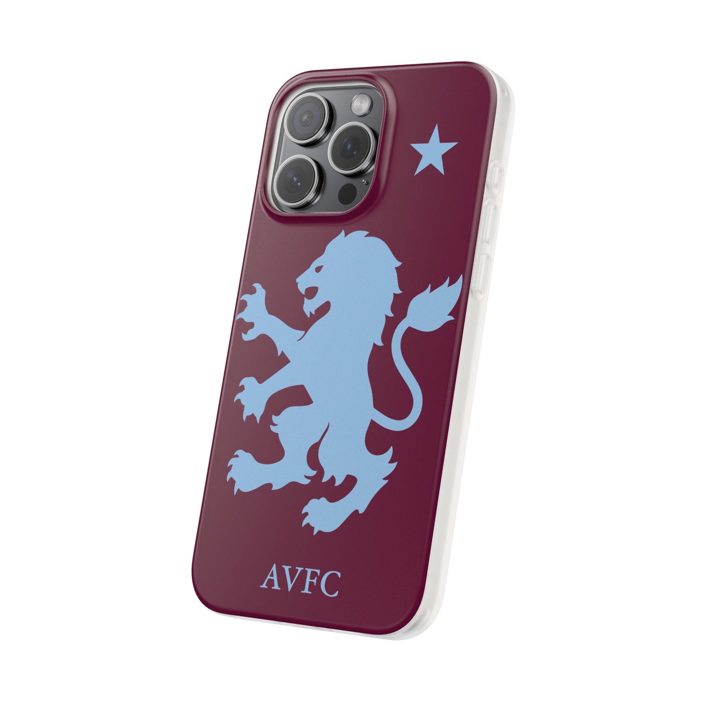 Aston Villa iPhone Flexi Case - iPhone 16, 15, 14, Plus/Pro/Pro Max - Claret