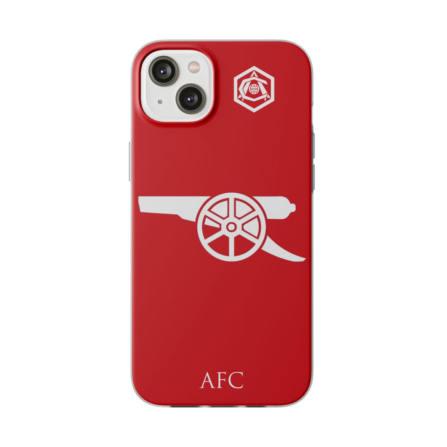 Arsenal Cannon & Monogram Red iPhone Flexi Case - iPhone 16, 15, 14, Plus/Pro/Pro Max