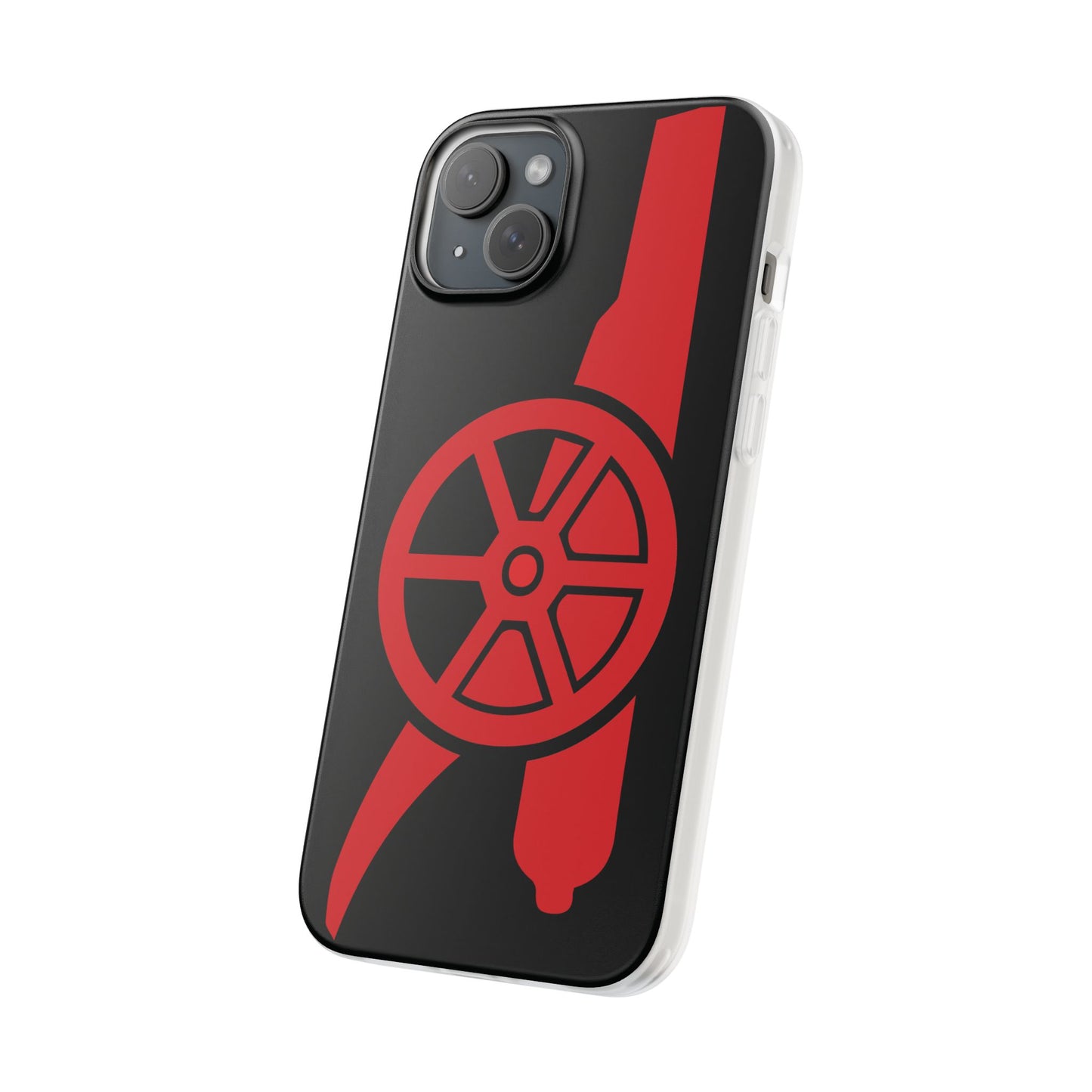 Arsenal Cannon Black iPhone Flexi Case - iPhone 16, 15, 14, Plus/Pro/Pro Max