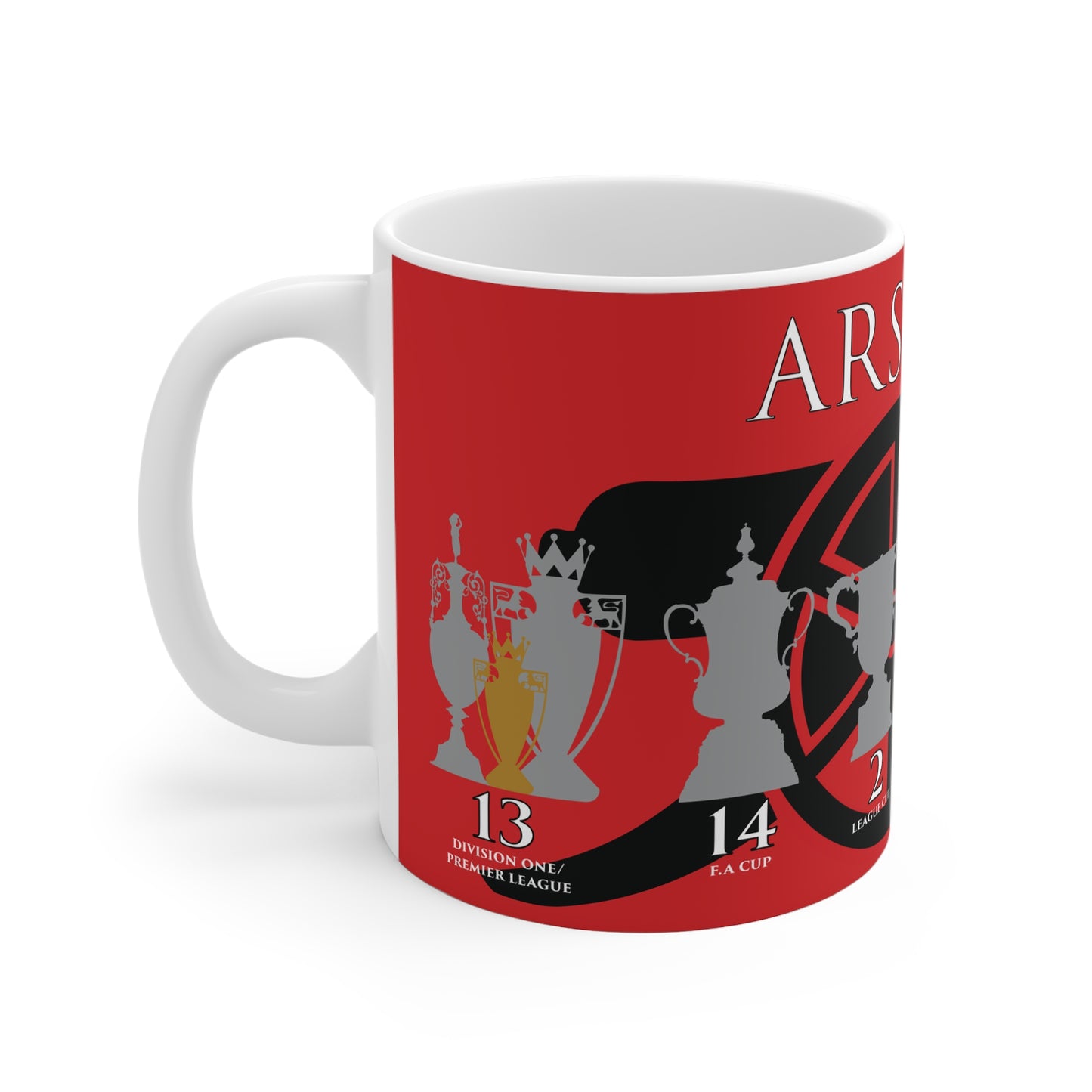 Arsenal Trophies Mug - Red - Black Cannon