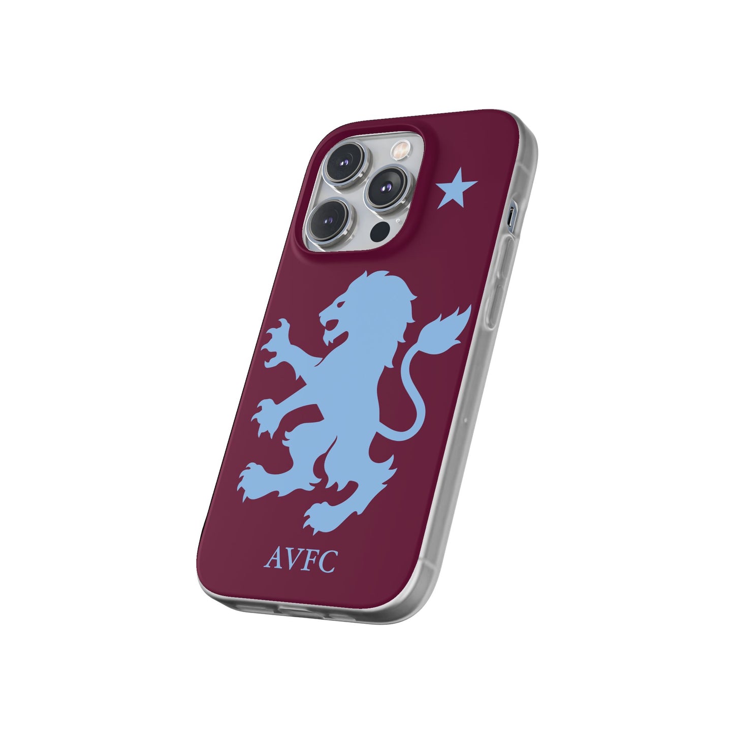 Aston Villa iPhone Flexi Case - iPhone 16, 15, 14, Plus/Pro/Pro Max - Claret