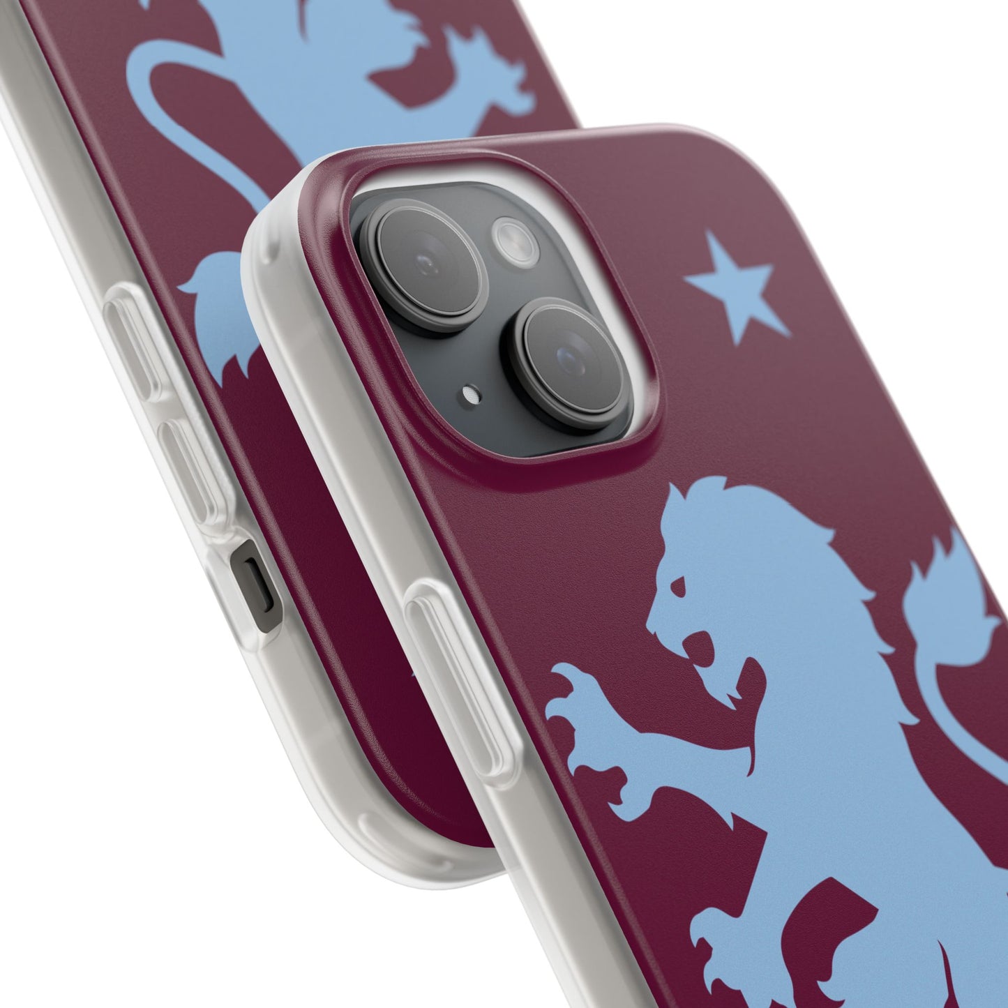 Aston Villa iPhone Flexi Case - iPhone 16, 15, 14, Plus/Pro/Pro Max - Claret