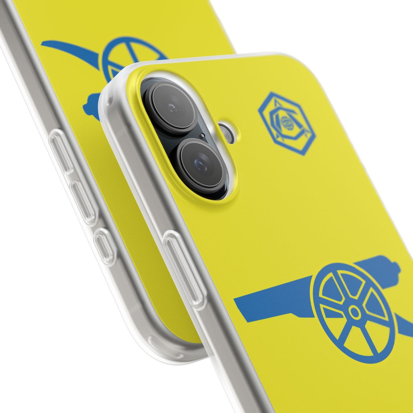 Arsenal Cannon & Monogram Yellow iPhone Flexi Case - iPhone 16, 15, 14, Plus/Pro/Pro Max