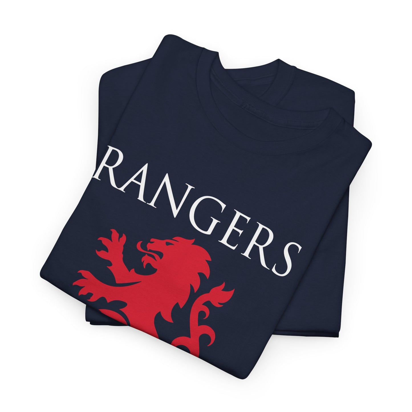 Rangers Lion & Trophies Unisex Heavy Cotton T-Shirt - Royal/White/Black/Sport Grey/Navy/Red