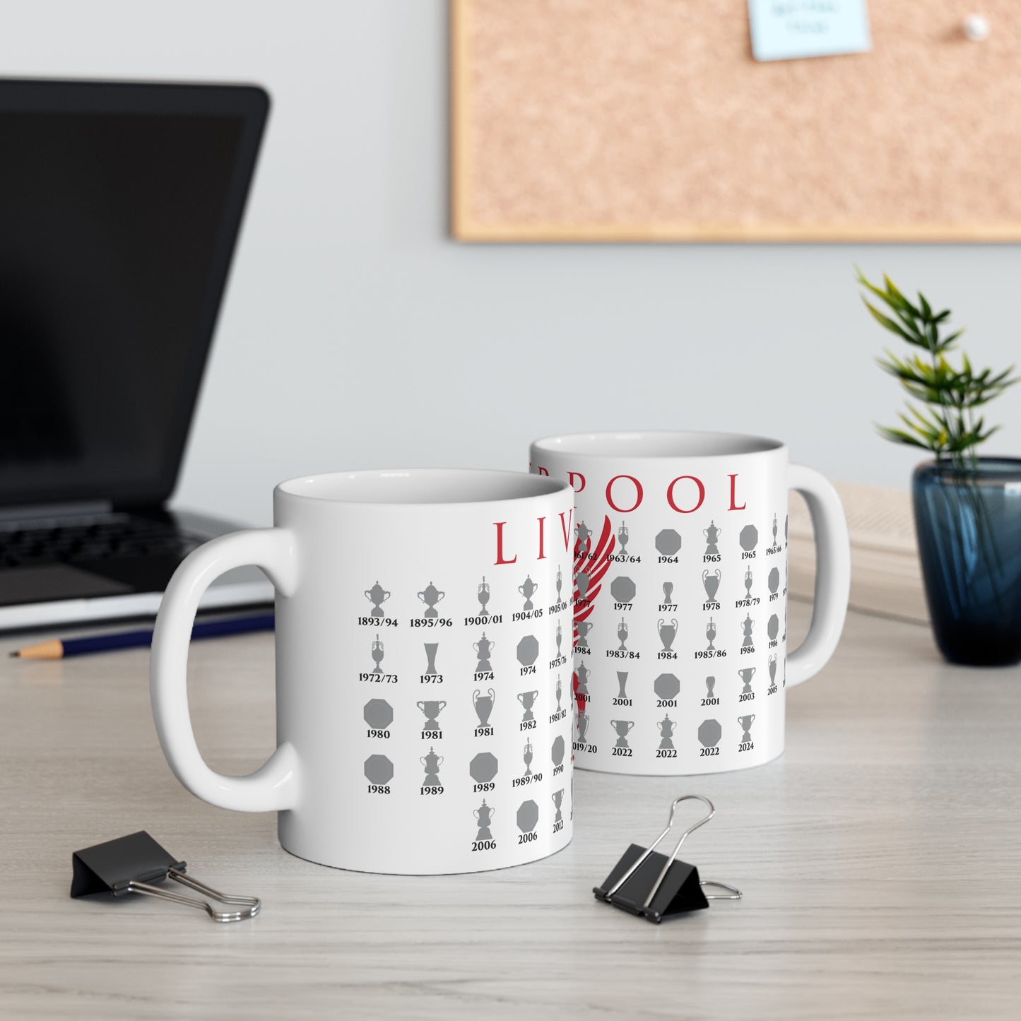 Liverpool Trophies Collection & Liver Bird Mug - White