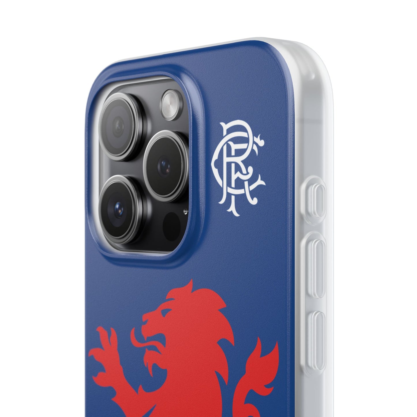 Rangers Lion & Monogram Blue iPhone Flexi Case - iPhone 16, 15, 14, Plus/Pro/Pro Max