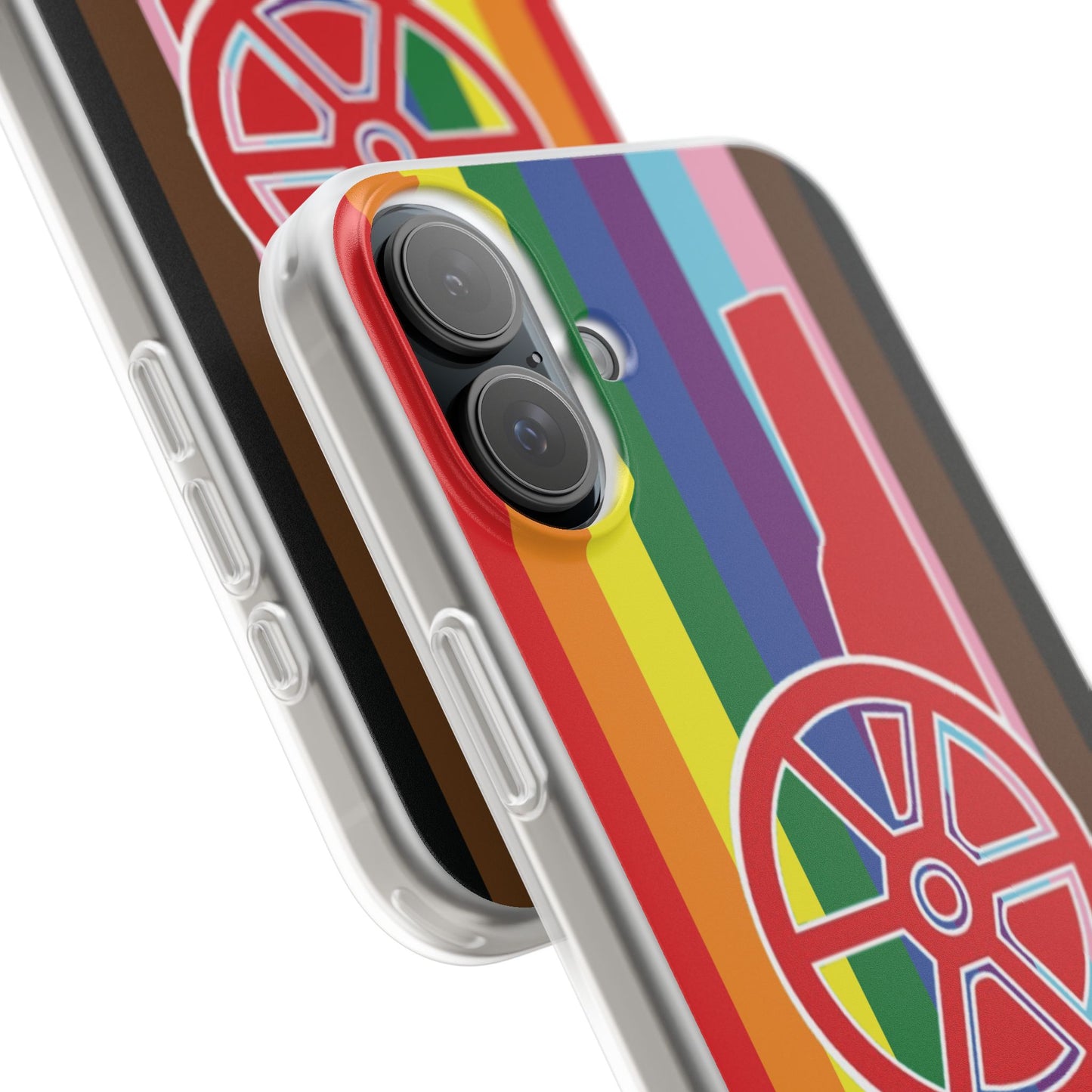 Arsenal Cannon Rainbow iPhone Flexi Case - iPhone 16, 15, 14, Plus/Pro/Pro Max