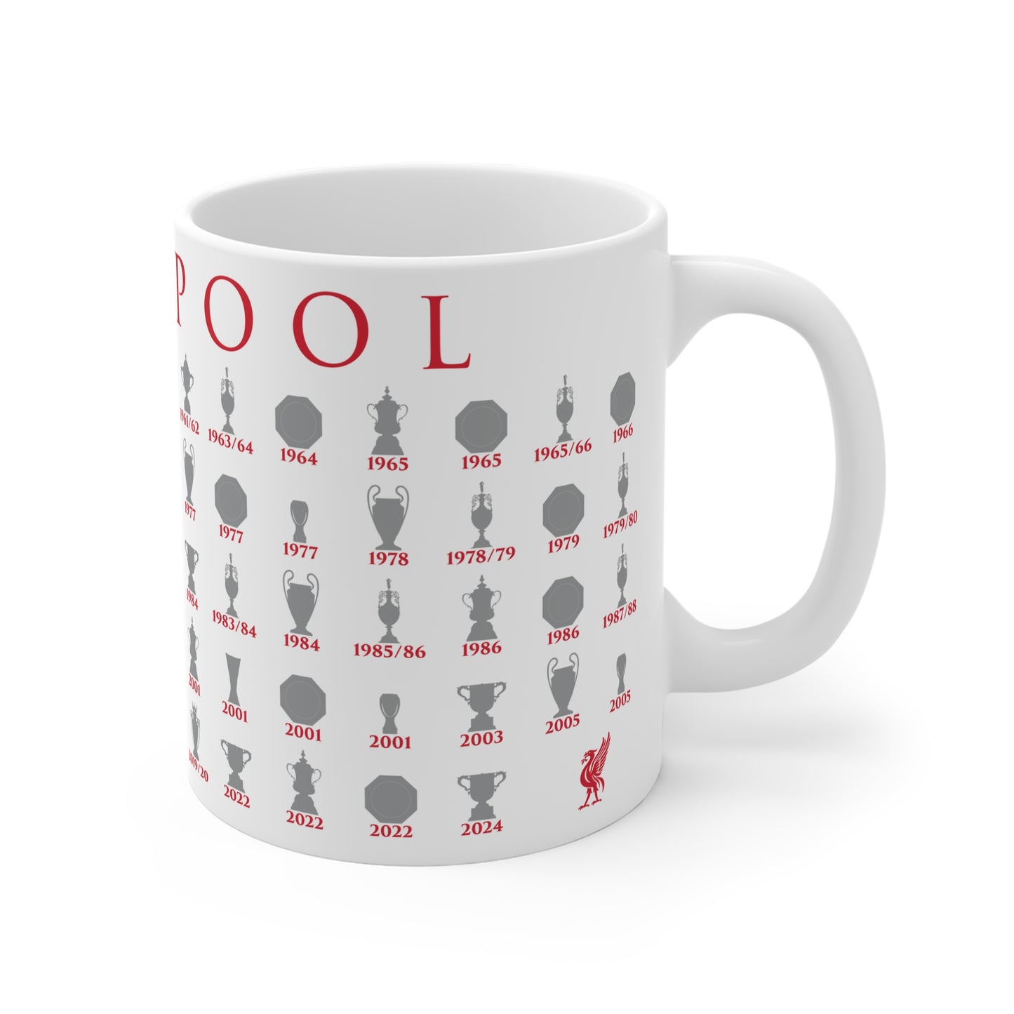 Liverpool Trophies Collection Mug - White