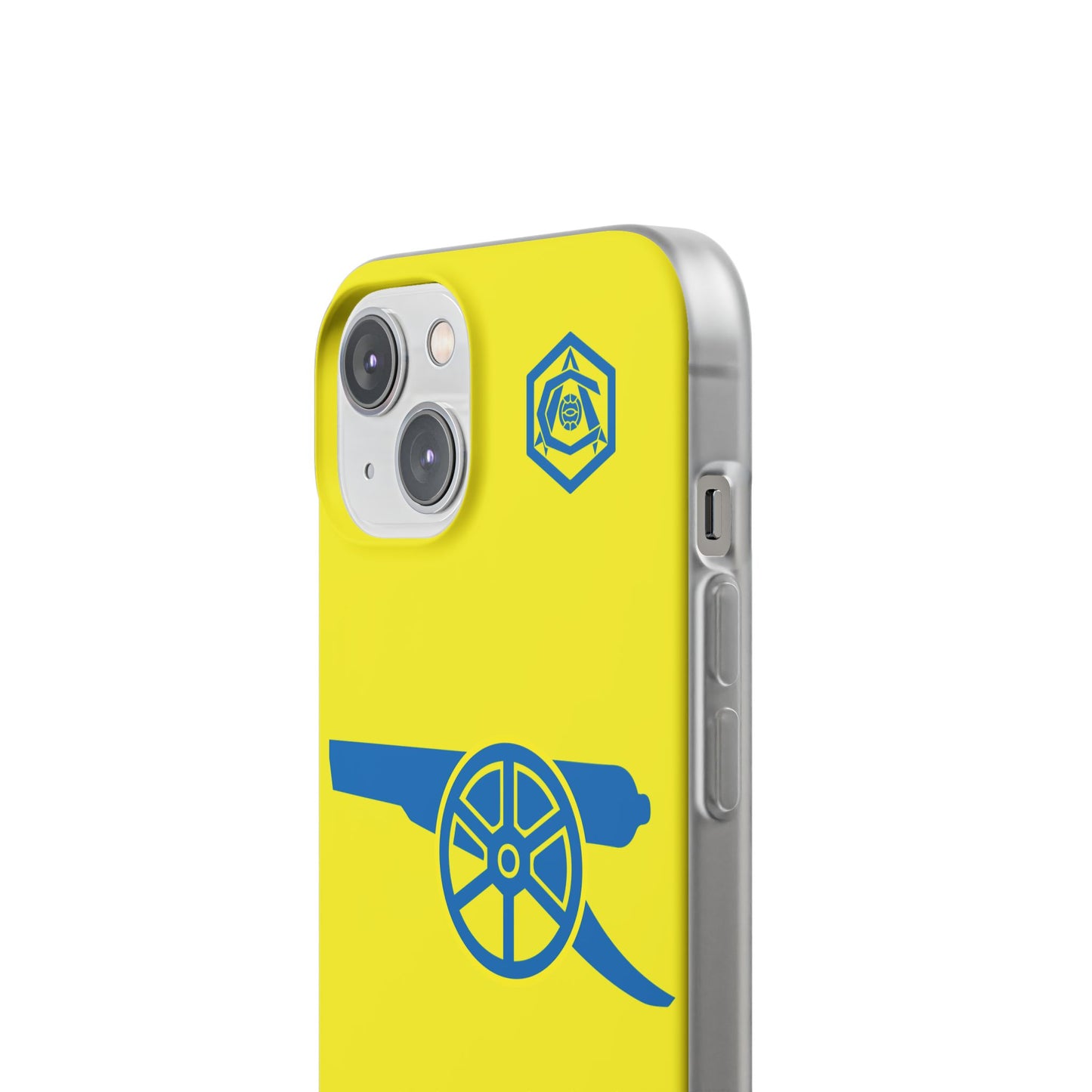 Arsenal Cannon & Monogram Yellow iPhone Flexi Case - iPhone 16, 15, 14, Plus/Pro/Pro Max